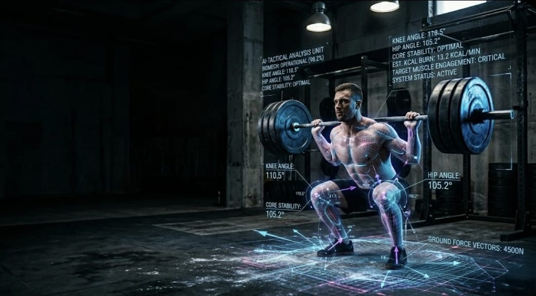 STRYKE AI fitness app — elite athlete executing protocol
